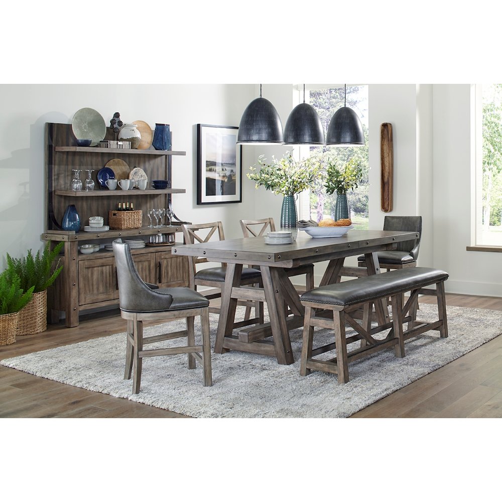 Lodge Dining Counter Height Extendable Dining Table