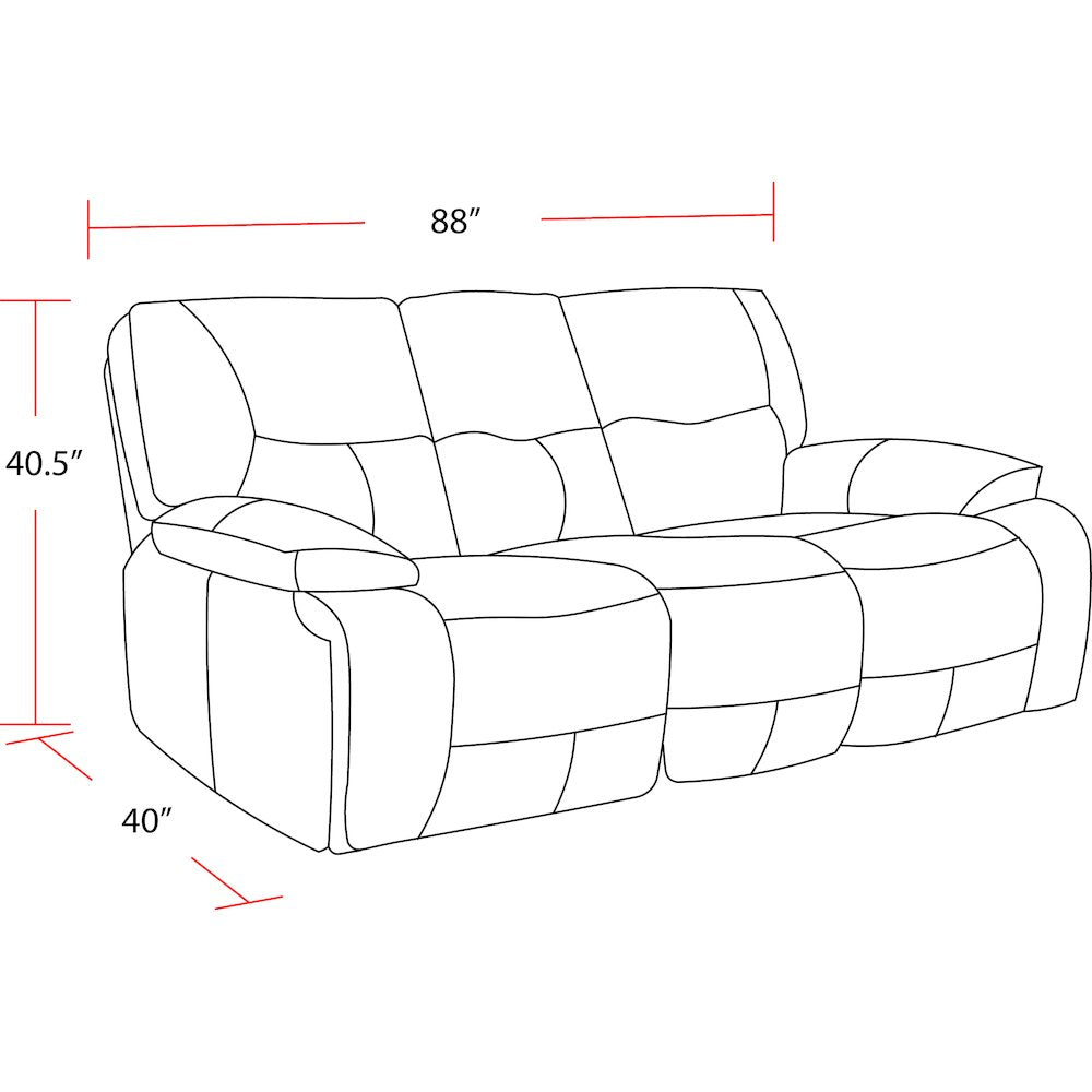 Spartacus - Black Power Reclining Sofa and Two Recliners