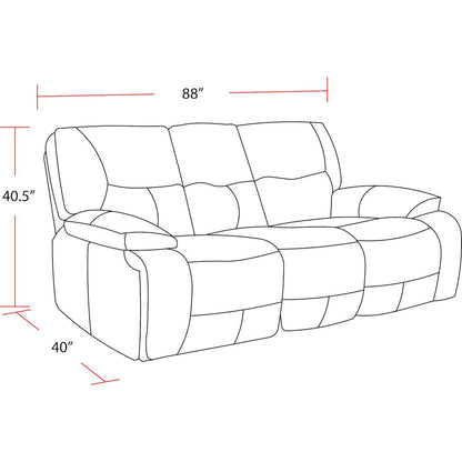 Spartacus - Black Power Reclining Sofa and Two Recliners