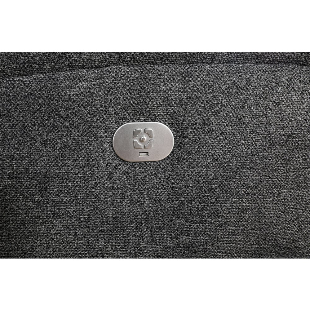 Polaris - Bizmark Grey Power Reclining Sofa and Two Recliners