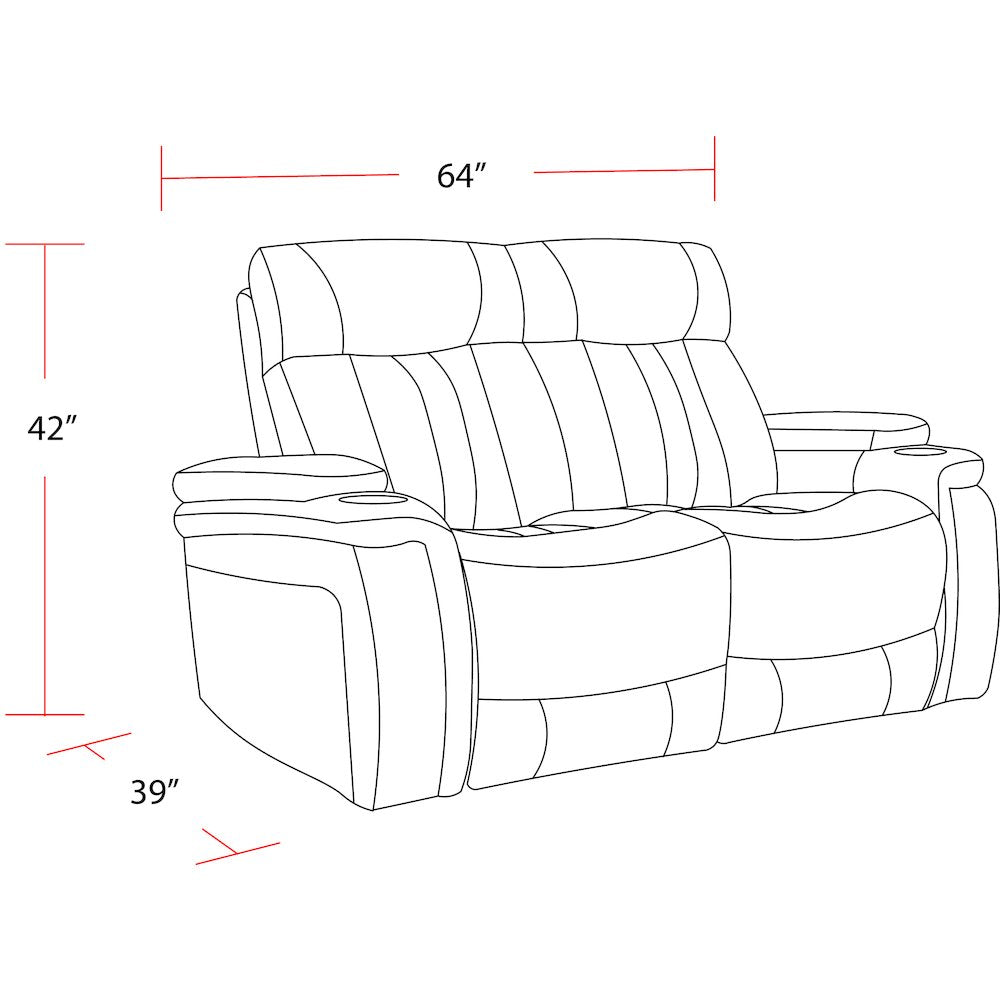 Royce - Midnight Power Reclining Sofa Loveseat and Recliner