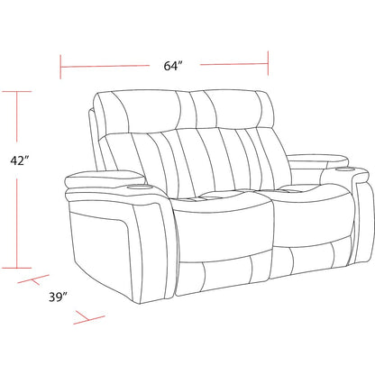 Royce - Midnight Power Reclining Sofa Loveseat and Recliner