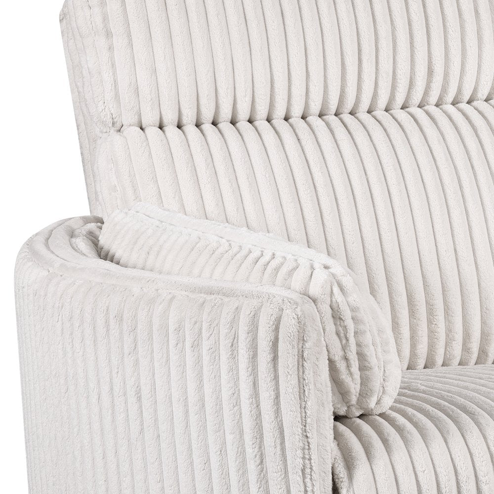 Radius - Mega Ivory Power Reclining Sofa Loveseat and Recliner