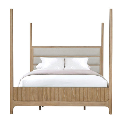 Bedroom King Poster Bed with Dresser and Mirror