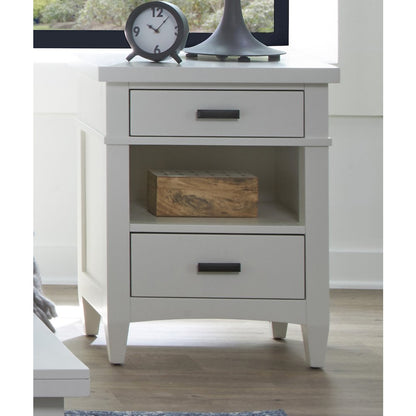 Modern Bedroom King Platform Bed 2 Nightstands and Dresser with Mirror