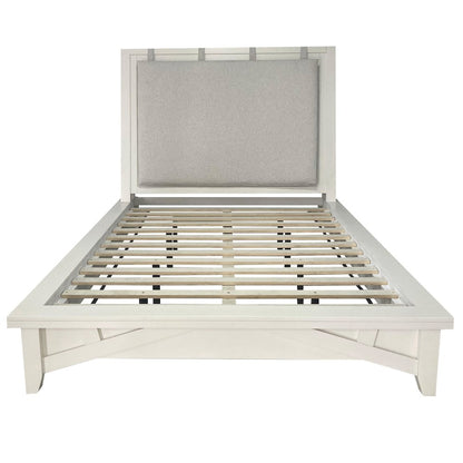 Modern Bedroom King Platform Bed 2 Nightstands and Dresser with Mirror