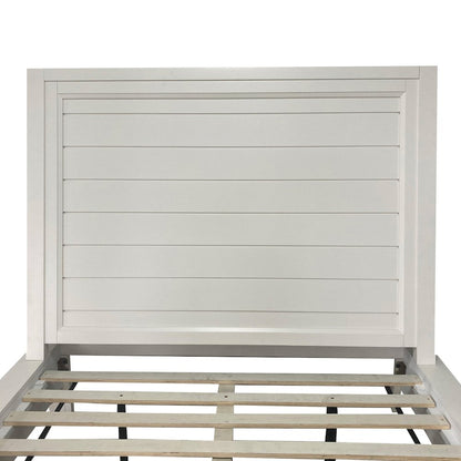 Modern Bedroom King Platform Bed 2 Nightstands and Dresser with Mirror