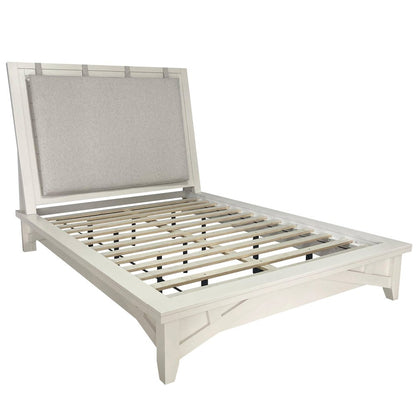 Modern Bedroom King Platform Bed 2 Nightstands and Dresser with Mirror