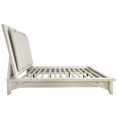 Modern Bedroom King Platform Bed 2 Nightstands and Dresser with Mirror