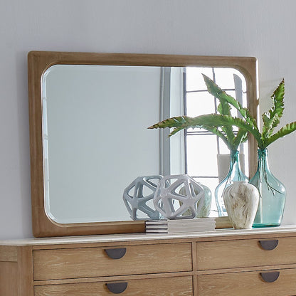 Bedroom King Panel Bed 2 Nightstands and Dresser with Mirror