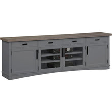 Gray 92 Inch TV Stand – Long Entertainment Center for Living Room Use