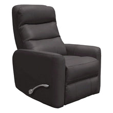 Chocolate Swivel Recliner Chair with Glider Base and Soft Fabric Comfort