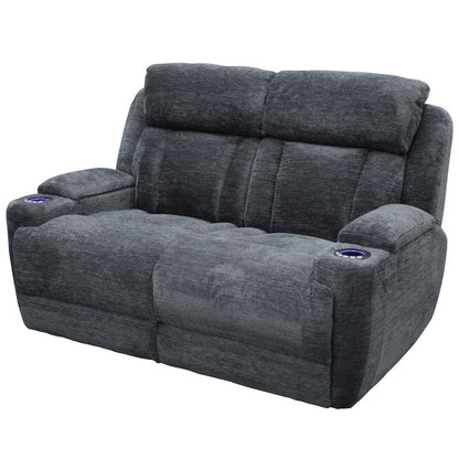 Gray Reclining Loveseat, Recliner Sofa Seating for RV and Living Room