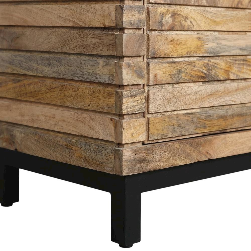 Gold Mango Wood Console, Transitional Style, Up to 98-Inch TV Compatibility