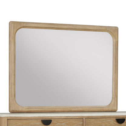 Bedroom King Panel Bed 2 Nightstands and Dresser with Mirror