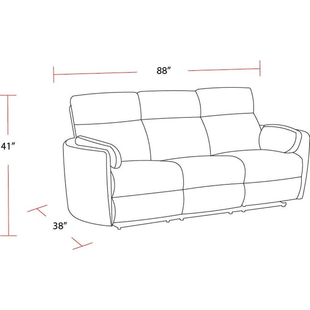 Radius - Mega Grey Power Reclining Sofa Loveseat and Recliner