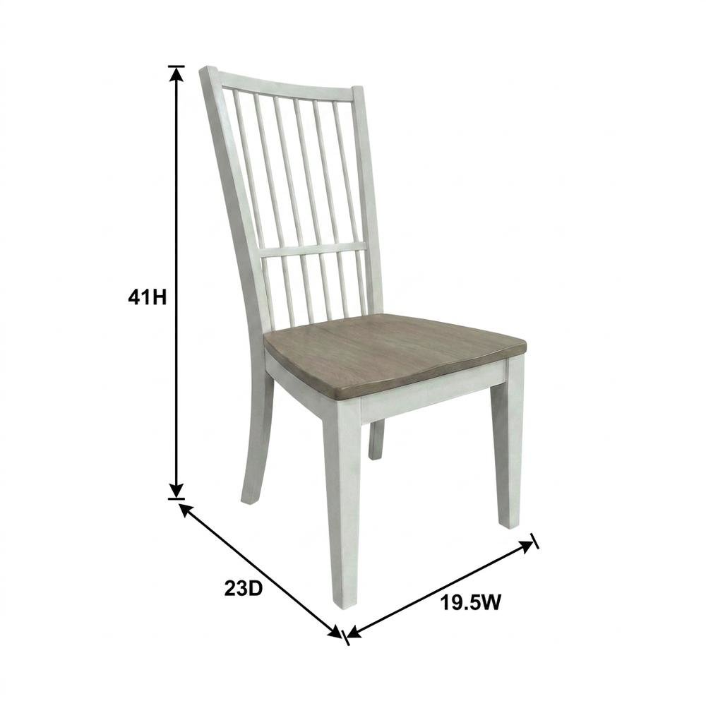 White Spindle Back Dining Chairs in Two-Pack with Classic Style and Comfort