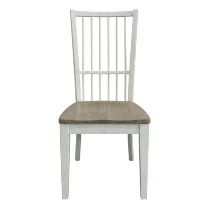 White Spindle Back Dining Chairs in Two-Pack with Classic Style and Comfort