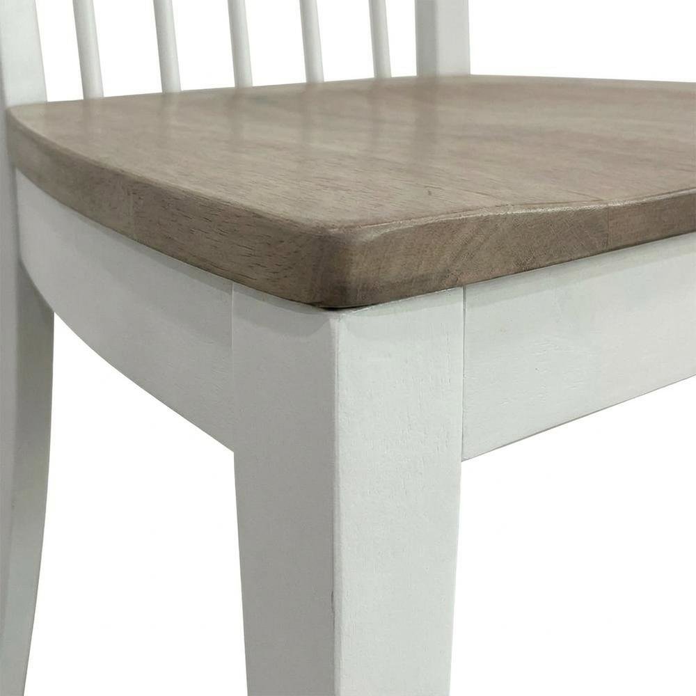 White Spindle Back Dining Chairs in Two-Pack with Classic Style and Comfort