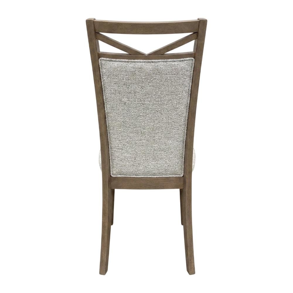 Brown Upholstered Dining Chairs Set with Ergonomic Armrests, 2-Pack