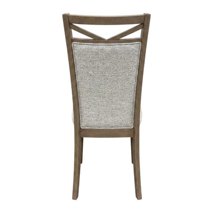 Brown Upholstered Dining Chairs Set with Ergonomic Armrests, 2-Pack