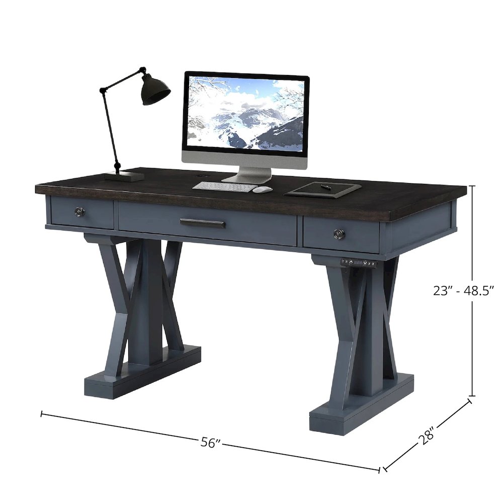 Parker House Americana Modern - Denim 56 In. Power Lift Desk