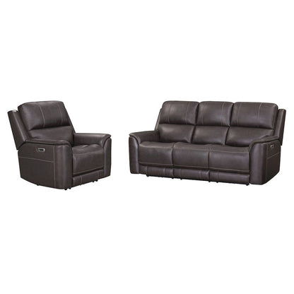 Easton Steamboat Brown Zero Gravity Power Reclining Sofa and Recliner