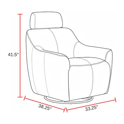 Miles Renaissance Cinnamon Swivel Gliding Accent Chair