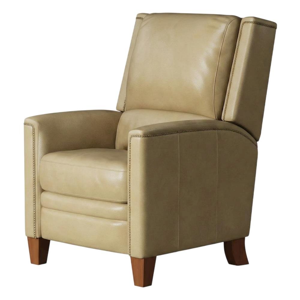 Brown Manual Recliner with Plush Seat and Classic American Style