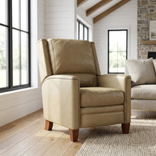 Brown Manual Recliner with Plush Seat and Classic American Style