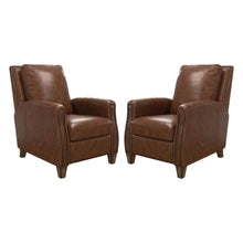 Chestnut Recliner Two Pack with Transitional Style and Comfortable Seating