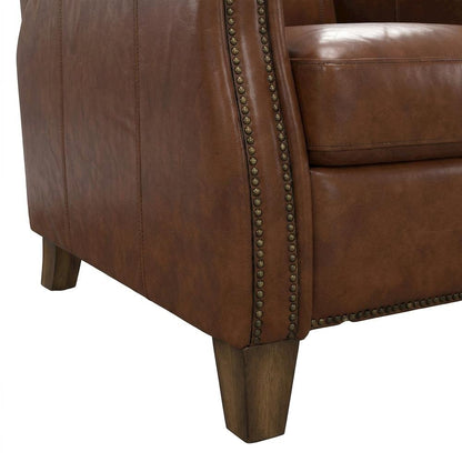 Chestnut Recliner Two Pack with Transitional Style and Comfortable Seating