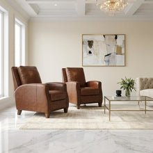 Chestnut Recliner Two Pack with Transitional Style and Comfortable Seating