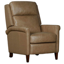 Cream Manual Recliner with Headrest in Traditional Design for Relaxation