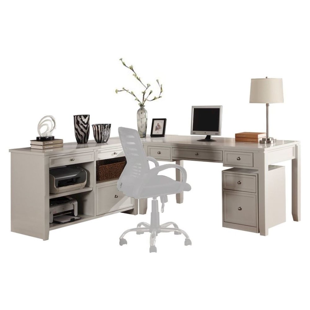 Boca L Shape Desk with Credenza and Lateral File