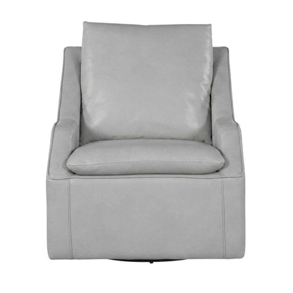 Grey Swivel Accent Chair with Traditional Design and Comfortable Seat