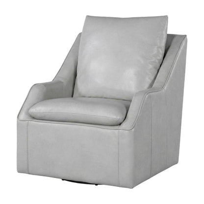 Grey Swivel Accent Chair with Traditional Design and Comfortable Seat