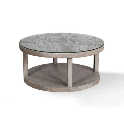 Parker House Crossings Serengeti Round Glass Top Cocktail Table