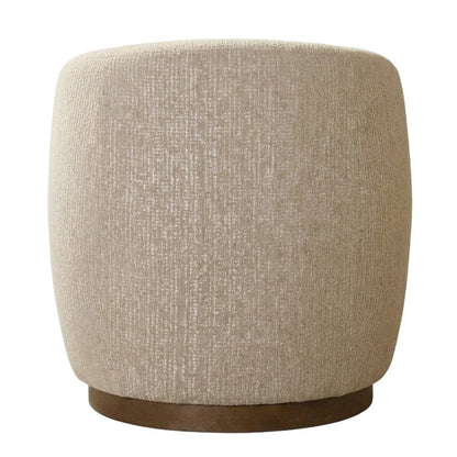Beige Swivel Accent Chair with Traditional Style and Comfortable Seat