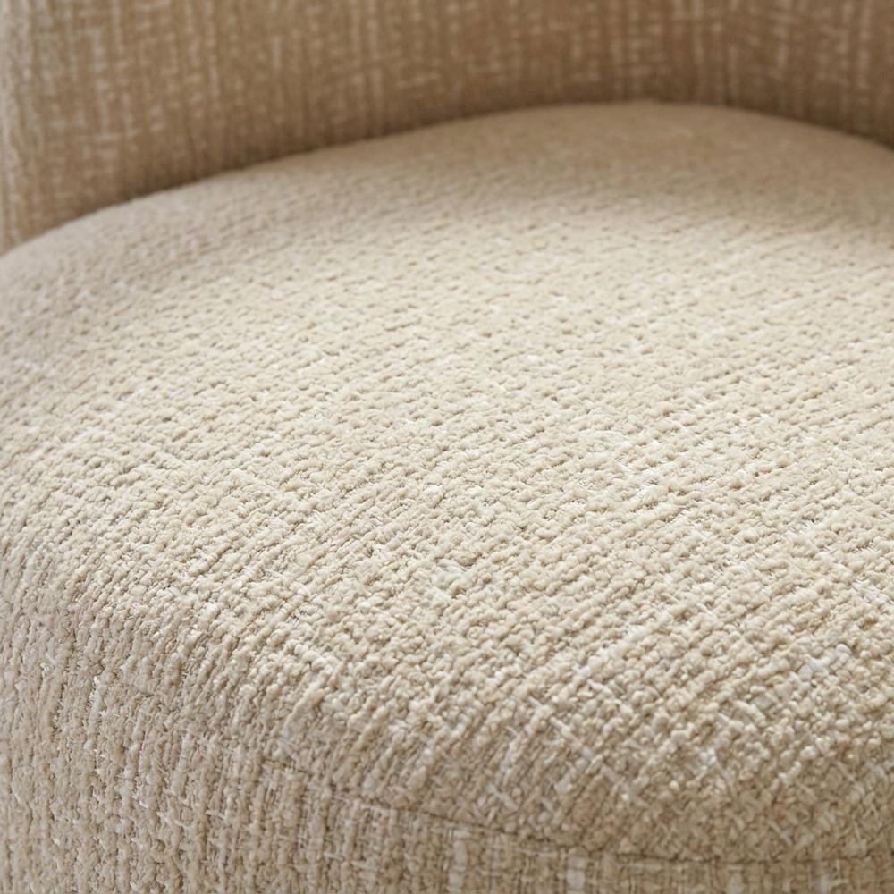 Beige Swivel Accent Chair with Traditional Style and Comfortable Seat