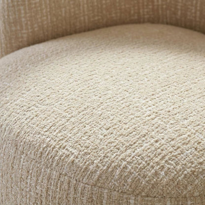 Beige Swivel Accent Chair with Traditional Style and Comfortable Seat