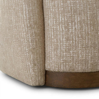 Beige Swivel Accent Chair with Traditional Style and Comfortable Seat