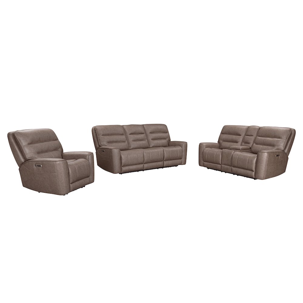 Lawson Sydney Brunette Zero Gravity Power Reclining Sofa Loveseat and Recliner