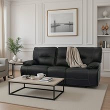 Black Reclining Sofa for RV Living Room, Power Recliner Couch Seating