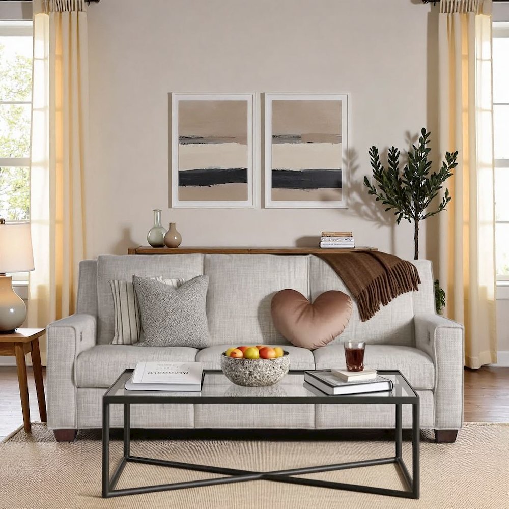 Espresso 3 Seater Couch for Apartment or Living Room Interior Use