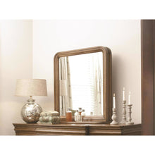Vertical Storage Mirror In Cognac Color