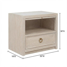 Sea Oat Drawer Nightstand with Distressed Finish and Stylish Design