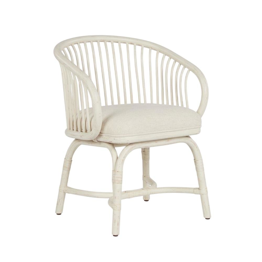 Rattan Dining Chair with Distressed Finish and Stylish Getaway Design