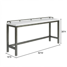 White Console Table with Stools for Bar Seating and Living Room Use