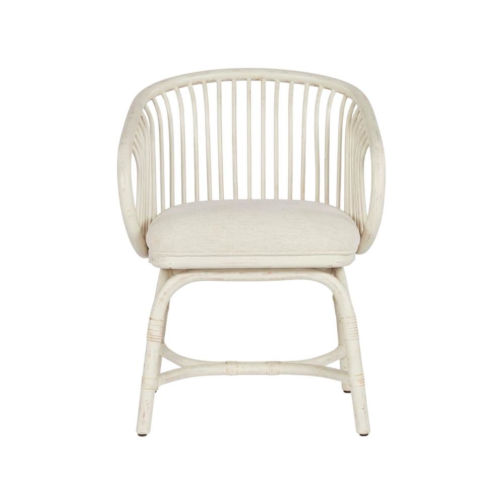 Rattan Dining Chair with Distressed Finish and Stylish Getaway Design